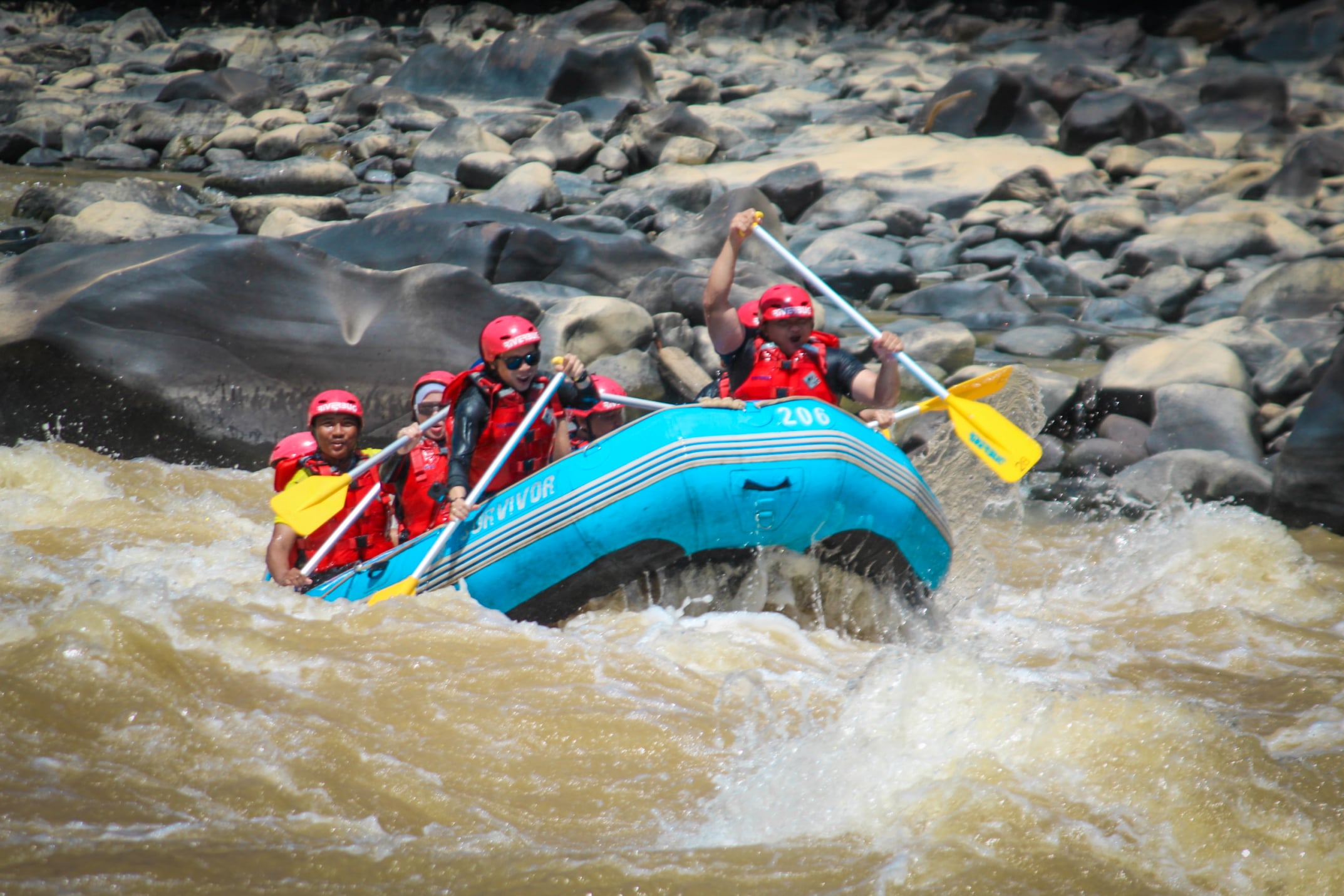 Padas River rafting action with Riverbug