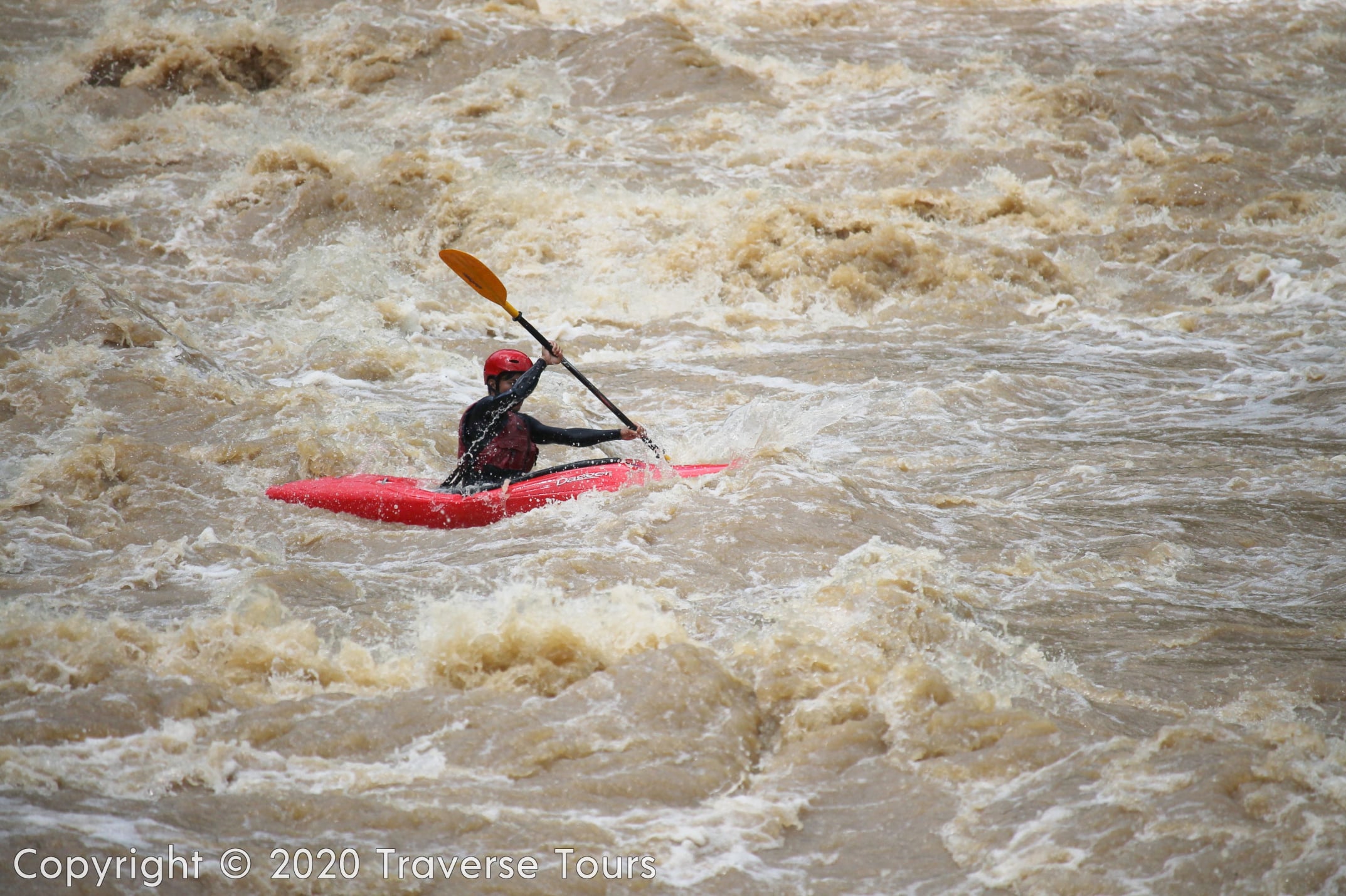 Padas River gorge and rapids view